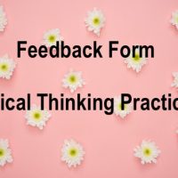 feedback form critical thinking practices