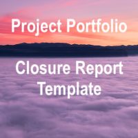 portfolio closure report template